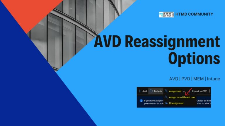 AVD Reassign Unassign a Personal Virtual Desktop