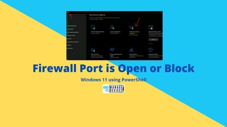 Check Firewall Port is Open or Block on Windows 11
