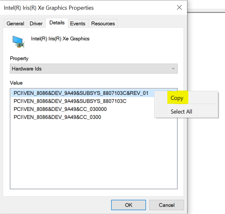 Copy Hardware IDs - FIX Unknown Device Drivers in Device Manager