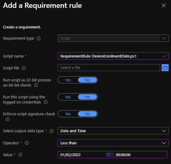 Other Scenarios - Targeting Intune Win32 apps and PowerShell Scripts based on the Enrollment Date