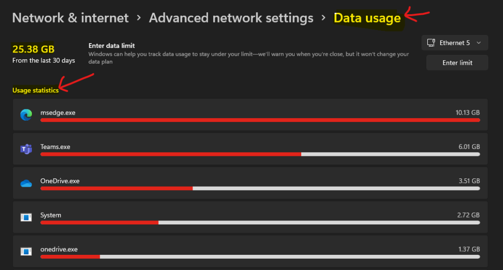 Windows 11 Reset Network Settings | Track Internet Data Usage