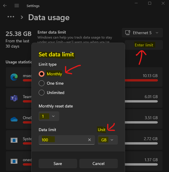 Windows 11 Reset Network Settings | Track Internet Data Usage 4 How to Set Internet Data Usage Limit on Windows 11 PCs