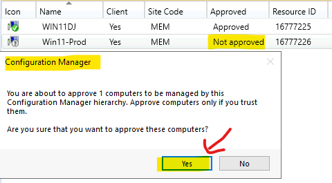 Manually Approve WorkGroup Non-Domain Joined Windows 11 PC