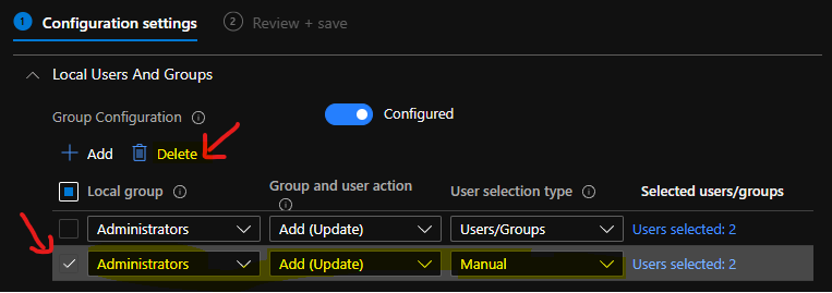 Manage Local Admins using Intune Group Management Policy