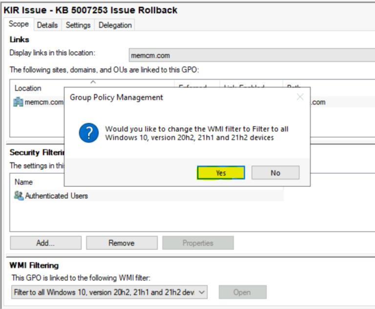 Fix Windows Bugs Using Known Issue Rollback KIR Group Policy And WMI