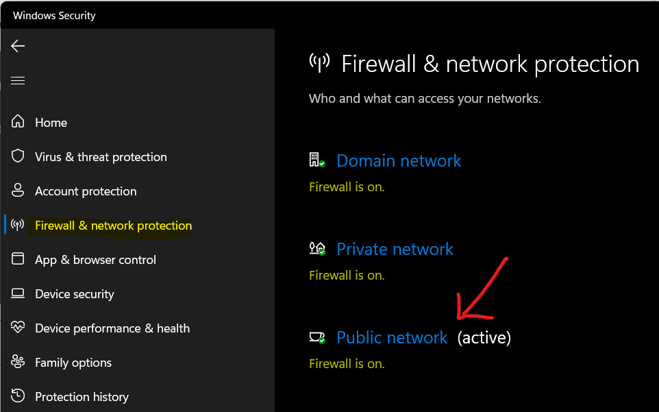 Firewall and Network Protection Options of Microsoft Defender Best Antivirus for Windows 11