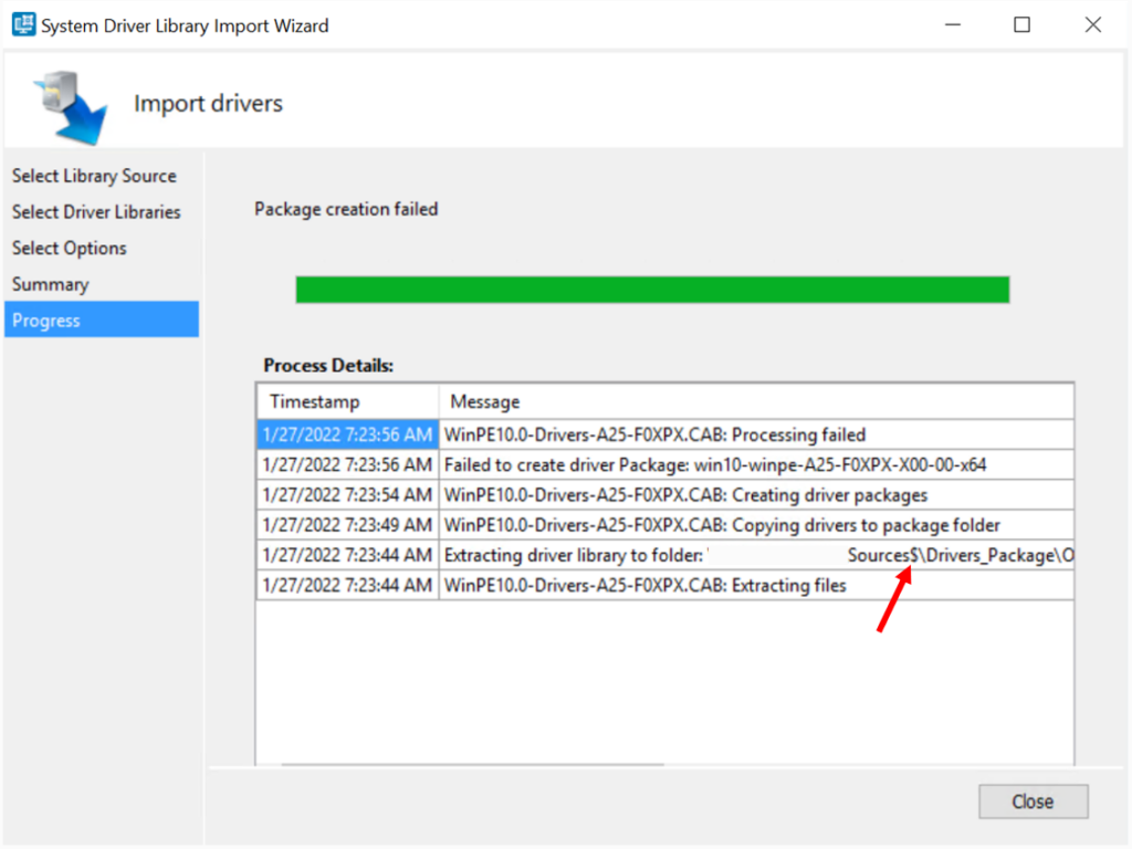 Dell Driver Package Creation Failed 