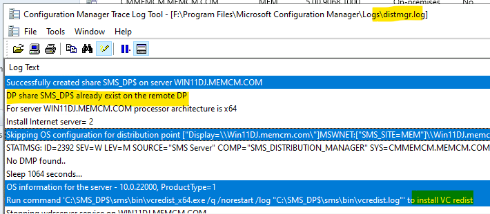 Distribution Point is Installed Successfully on Windows 11 PC