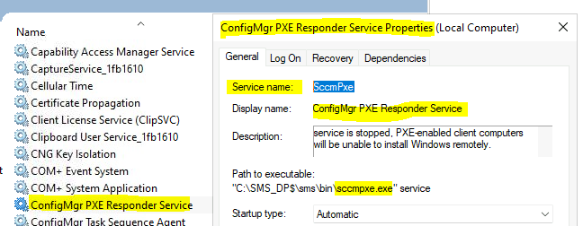 What is ConfigMgr PXE Responder Service (SccmPxe)?