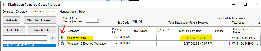 Distribution Point Info Helps to Monitor SCCM DP-How to Monitor SCCM DP using Job Queue Manager Tool