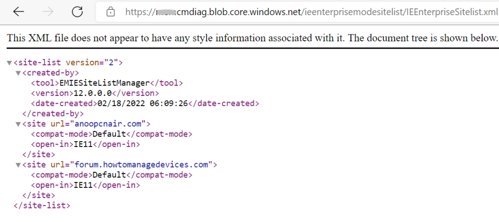 Create Storage Account and Blob Container - Upload Site List