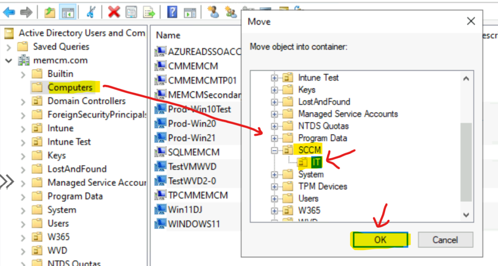 Create SCCM Collection based on Active Directory OU