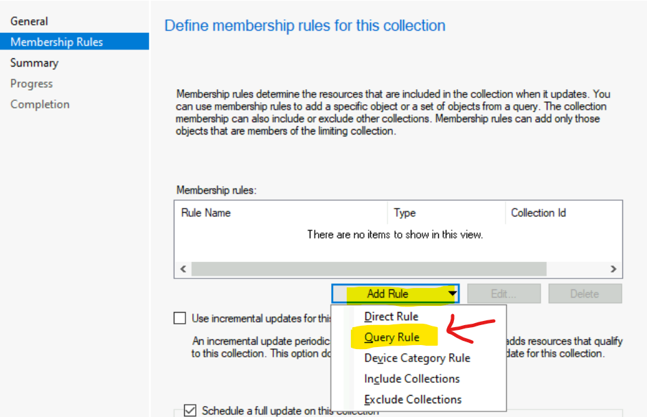 Create WQL Query for Active Directory OU Devices