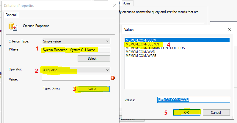 SCCM Collection based on Active Directory OU | The Easy Way 8 Create WQL Query for Active Directory OU Devices