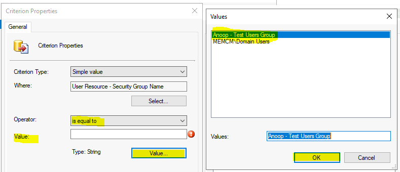 Create Dynamic Membership Query for User Collection Using AD Security Group