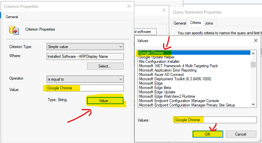 Create WQL Query to find out the Devices with a specific Application Installed