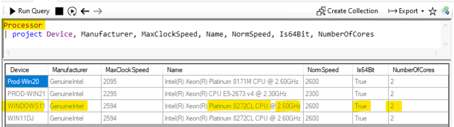 SCCM CMPivot query to check Windows 11 Compatibility