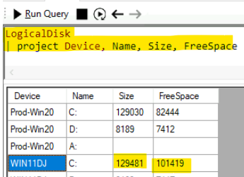 Check Disk Space Requirement for Windows 11 using CMPivot