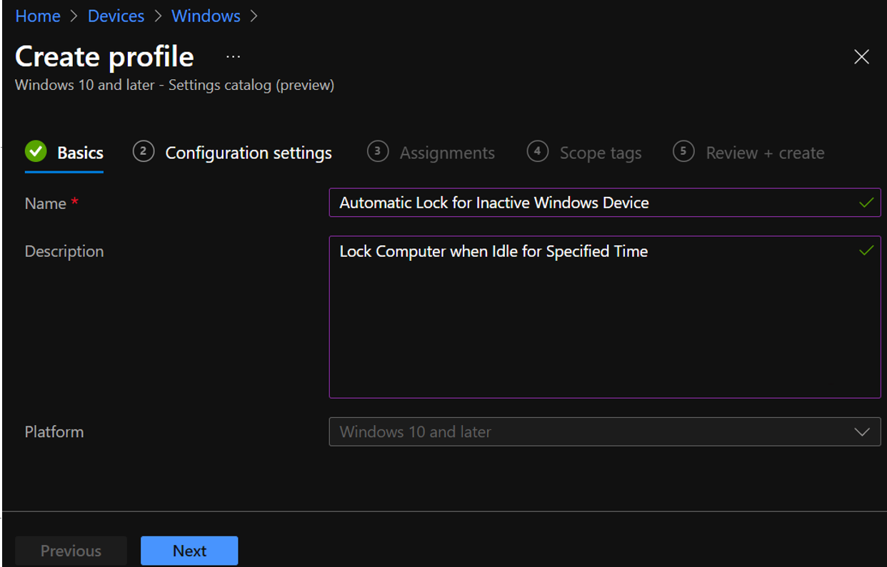 Easily Configure Automatic Lock Screen For Inactive Device Using Intune ...