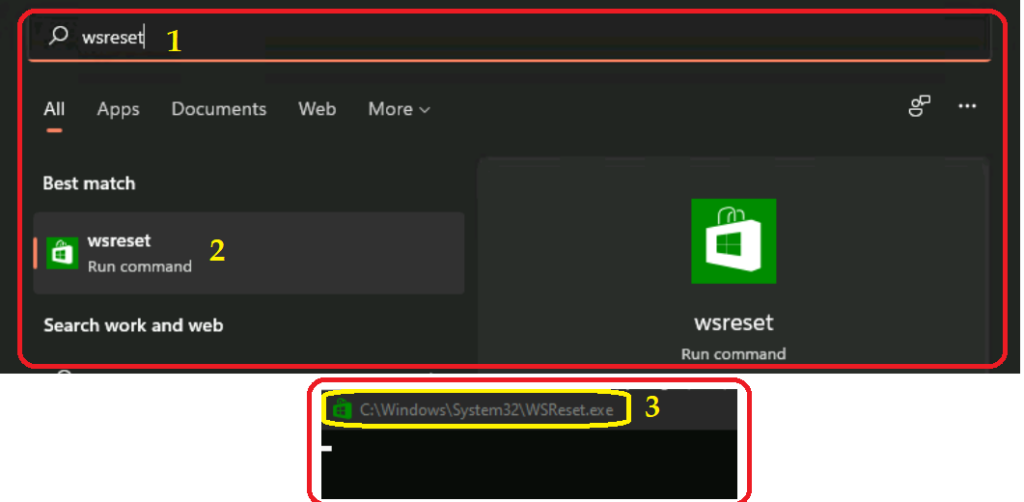 FIX 8: Microsoft Store Reset Cache