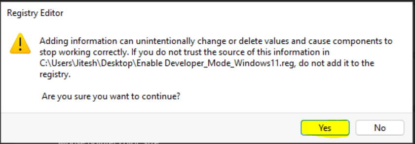 Enable or Disable Developer Mode in Windows 11