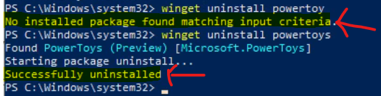 Remove or Uninstall Microsoft Store App Using WinGet Command-Line Tool