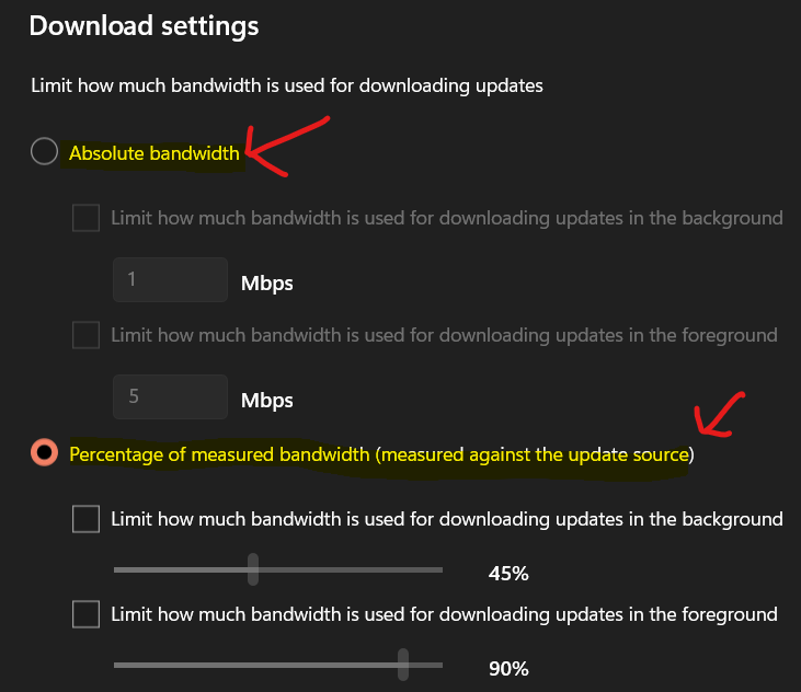 Manually Change DO Download Settings