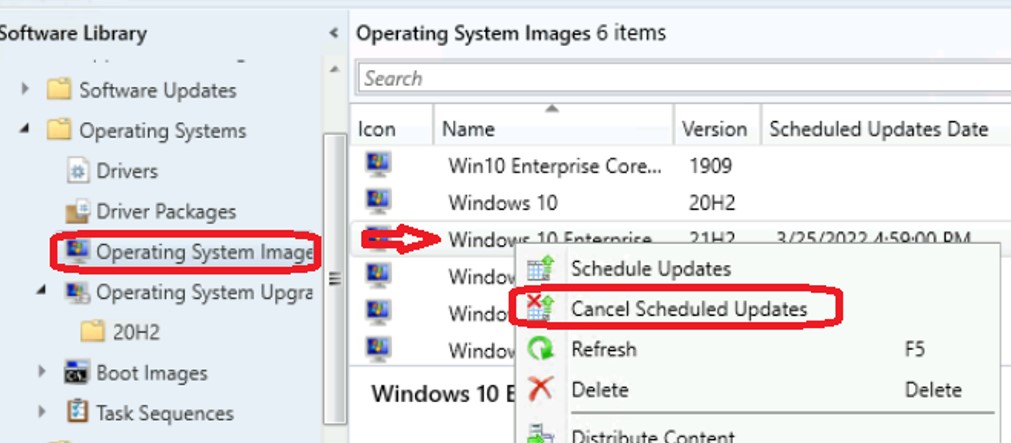 Add New Patches to OS Images using SCCM Schedule Updates Option 3