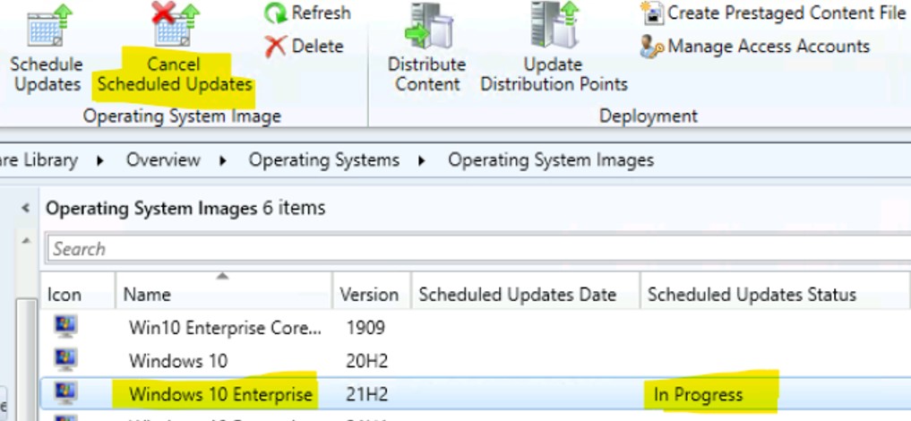 Add New Patches to OS Images using SCCM Schedule Updates Option 5