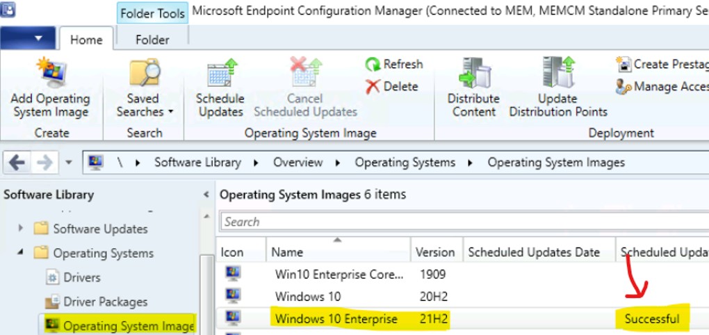 Add New Patches to OS Images using SCCM Schedule Updates Option 8