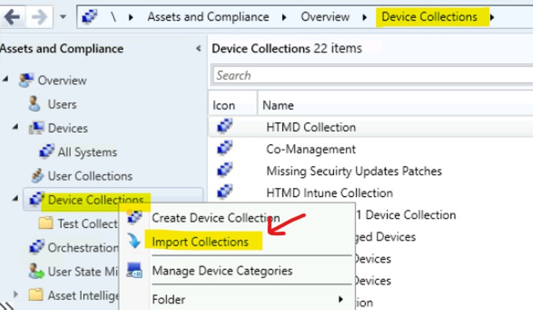 Import Collections - Backup and Restore SCCM Custom Collections 11