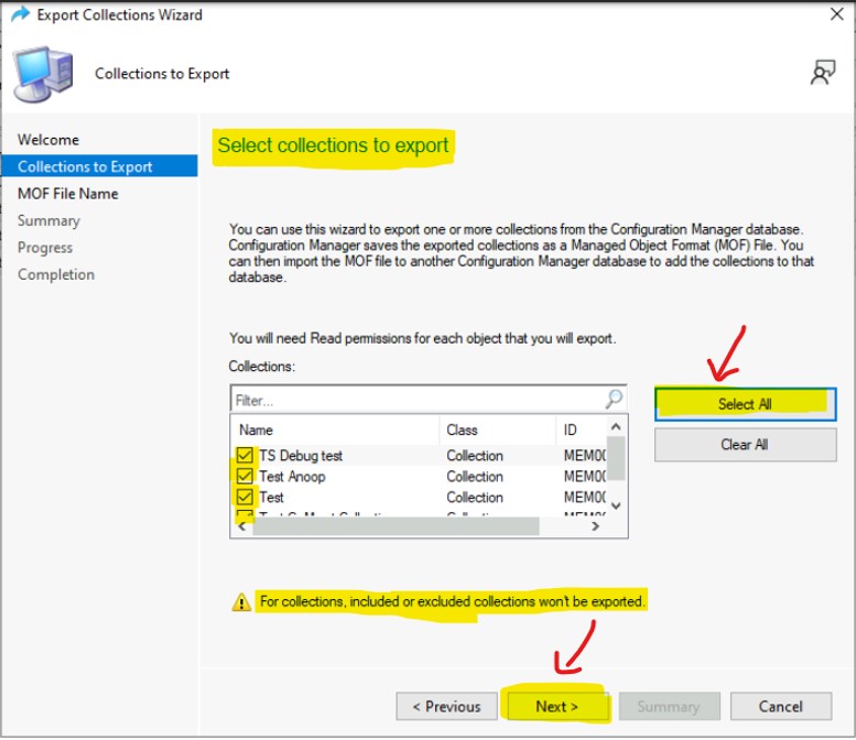 Backup and Restore SCCM Custom Collections 3