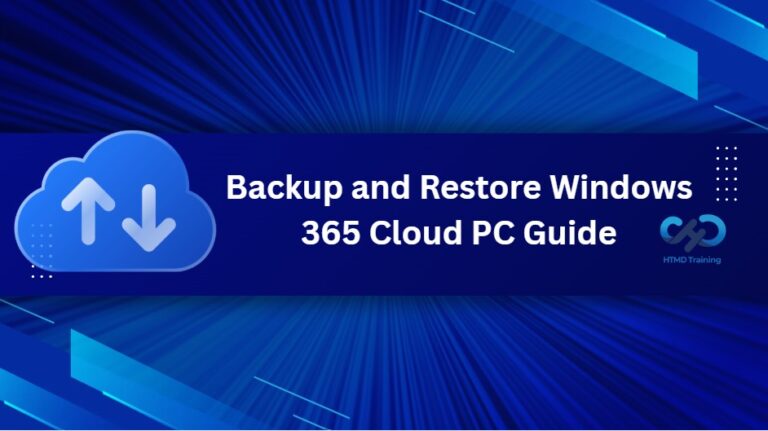 Backup and Restore Windows 365 Cloud PC Guide 1