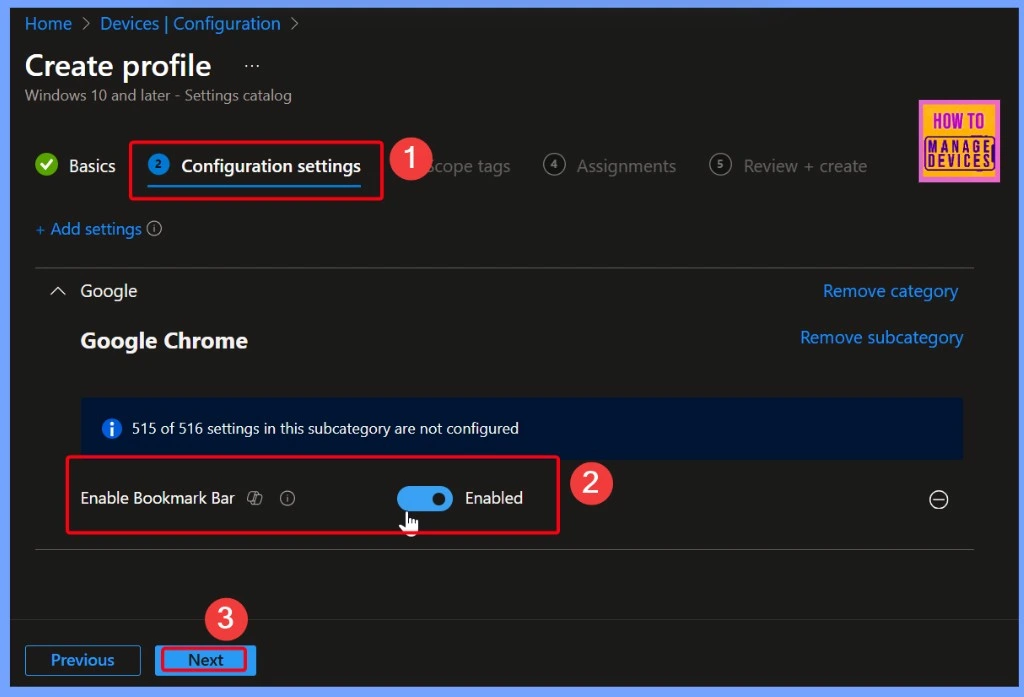 Configure Google Chrome Bookmarks using Intune 2 Configure Google Chrome Bookmarks using Intune - Fig.2