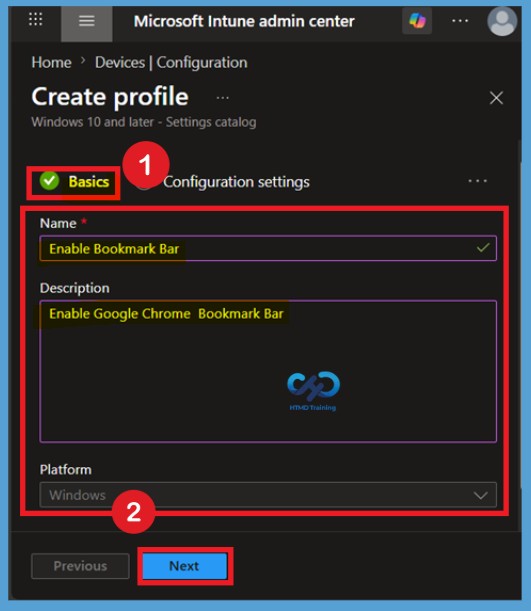 How to Configure Google Chrome Bookmark Bar Policy using Microsoft Intune -Fig.3