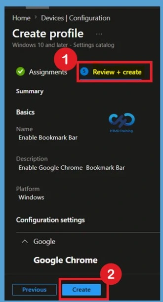 How to Configure Google Chrome Bookmark Bar Policy using Microsoft Intune -Fig.9