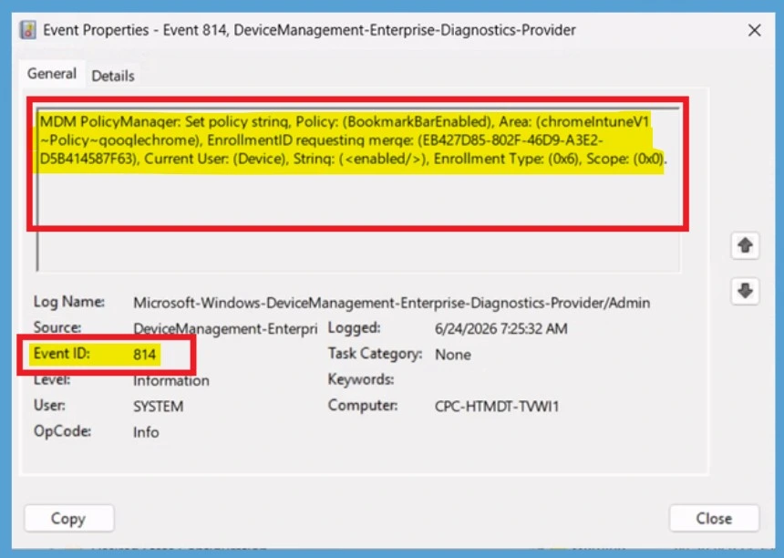 How to Configure Google Chrome Bookmark Bar Policy using Microsoft Intune -Fig.11