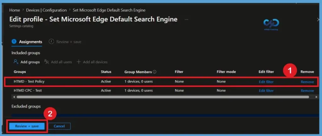 Deploy Microsoft Edge Default Search Engine Policy to Manage Browser Search Settings using Intune Fig. 13