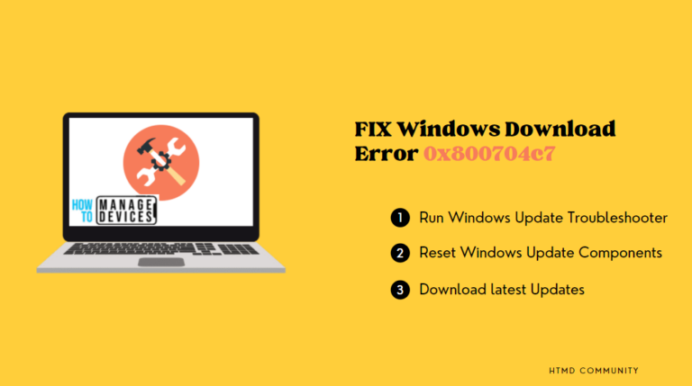 Fix Windows Update Error 0x800704c7