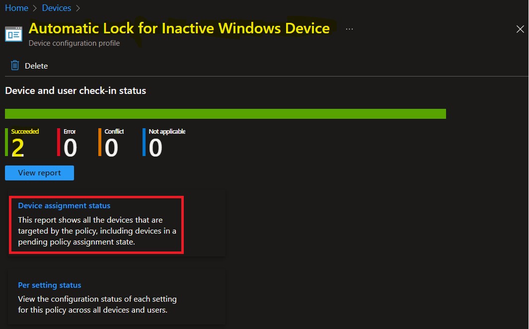 Intune Policy Device Assignment Status Report HTMD Blog