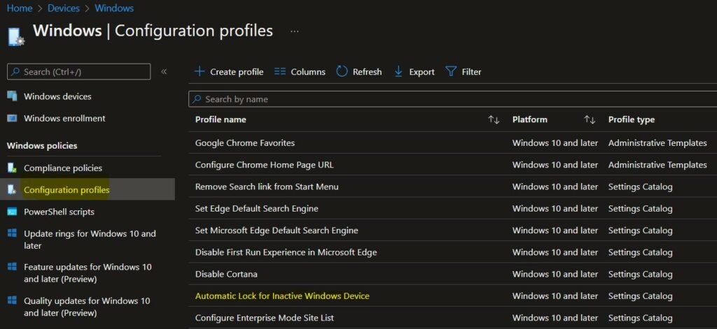 Select Policy - Intune Policy Device Assignment Status Report