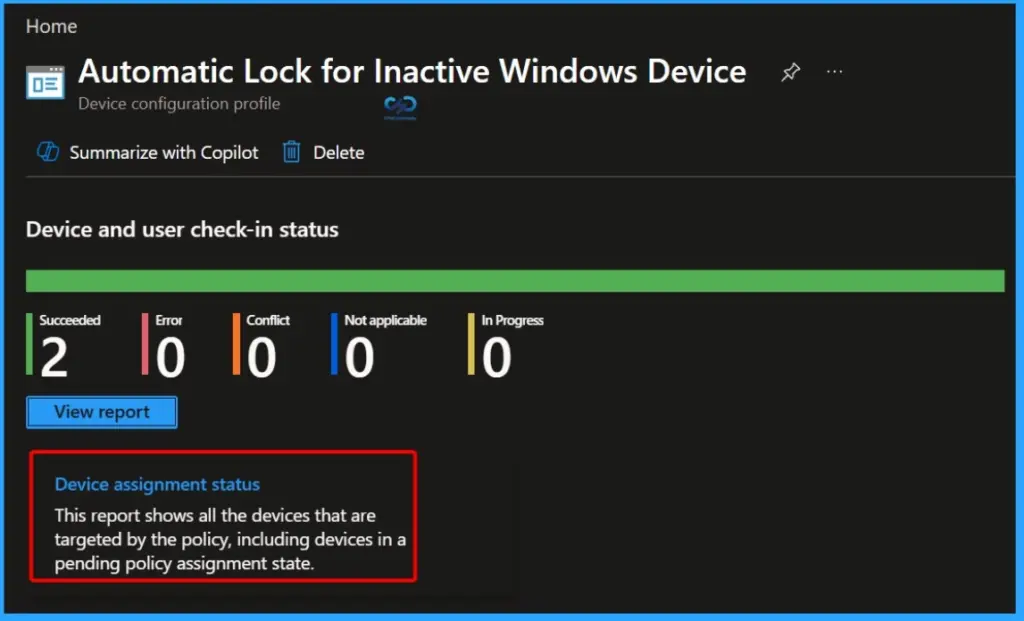 Intune Policy Device Assignment Status Report to View Latest Deployment Status for Each Managed Device - Fig.2