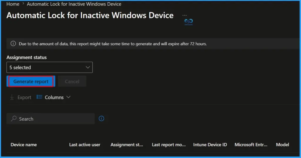 Intune Policy Device Assignment Status Report to View Latest Deployment Status for Each Managed Device - Fig.4