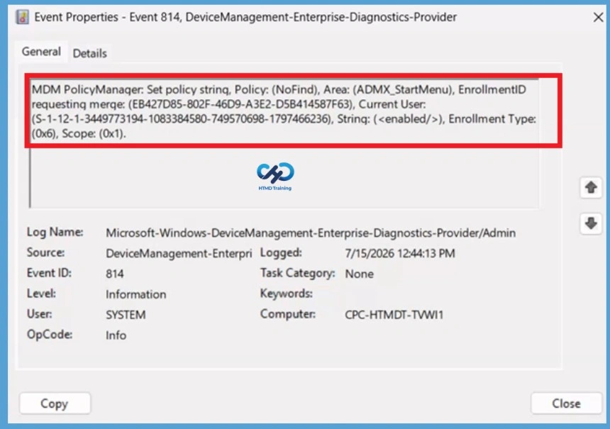 Remove Search Link from Start Menu to Restrict Search UI Elements in Windows using Intune Policy- Fig.11