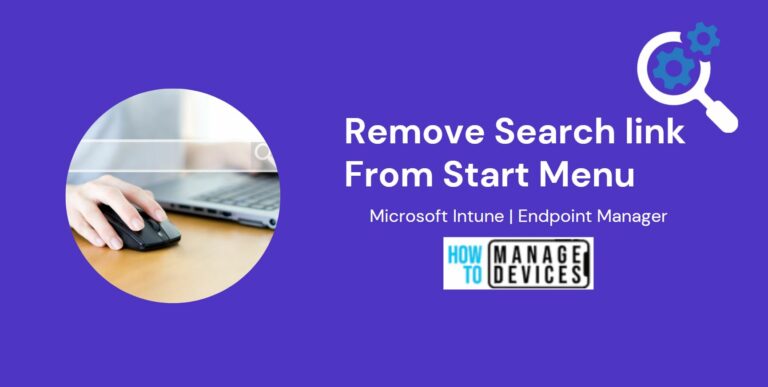 Remove Search link from Start Menu Using Intune