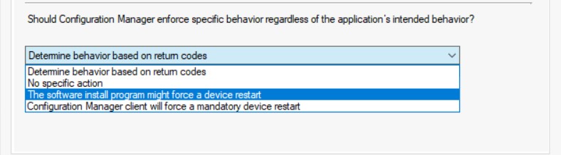 Application Restart Behaviour - SCCM Application User Experience Options | Deployment Type