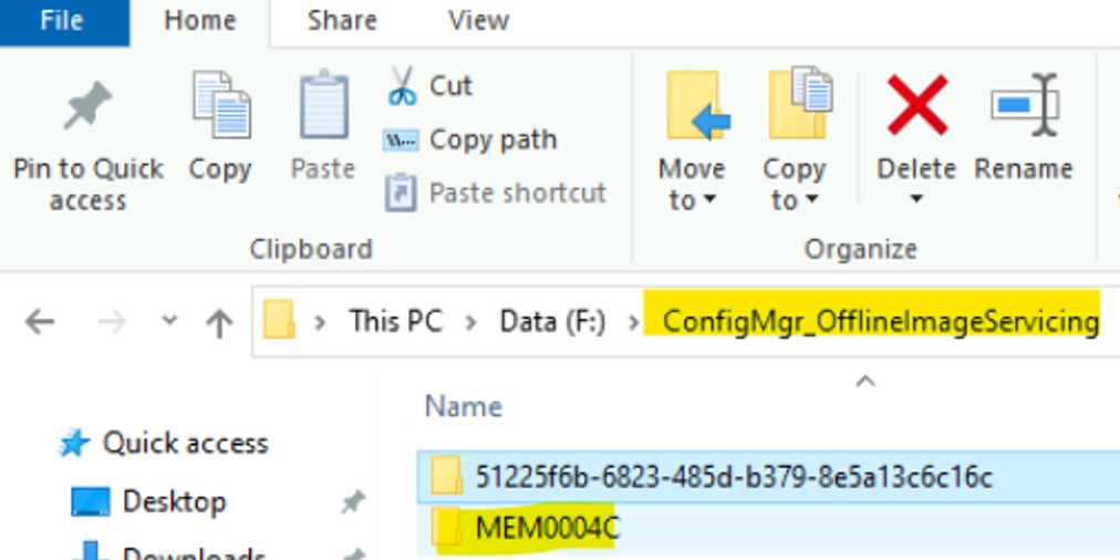 SCCM Offline Image Servicing - Folder Structure 1