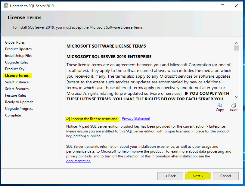 SQL Server 2019 Upgrade for SCCM Secondary Server