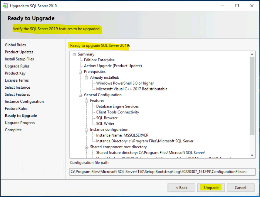 SQL Server 2019 Upgrade for SCCM Secondary Server