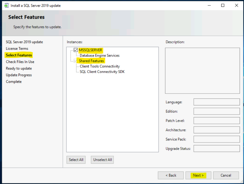 Install SQL Server 2019 CU15